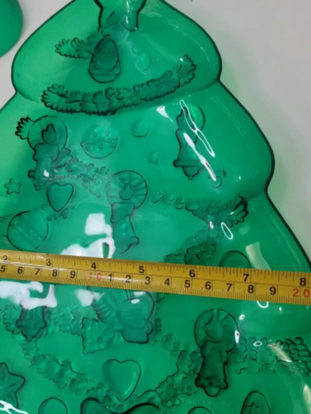 Vintage Christmas Tree Plastic Serving Dishes for Sale 2x